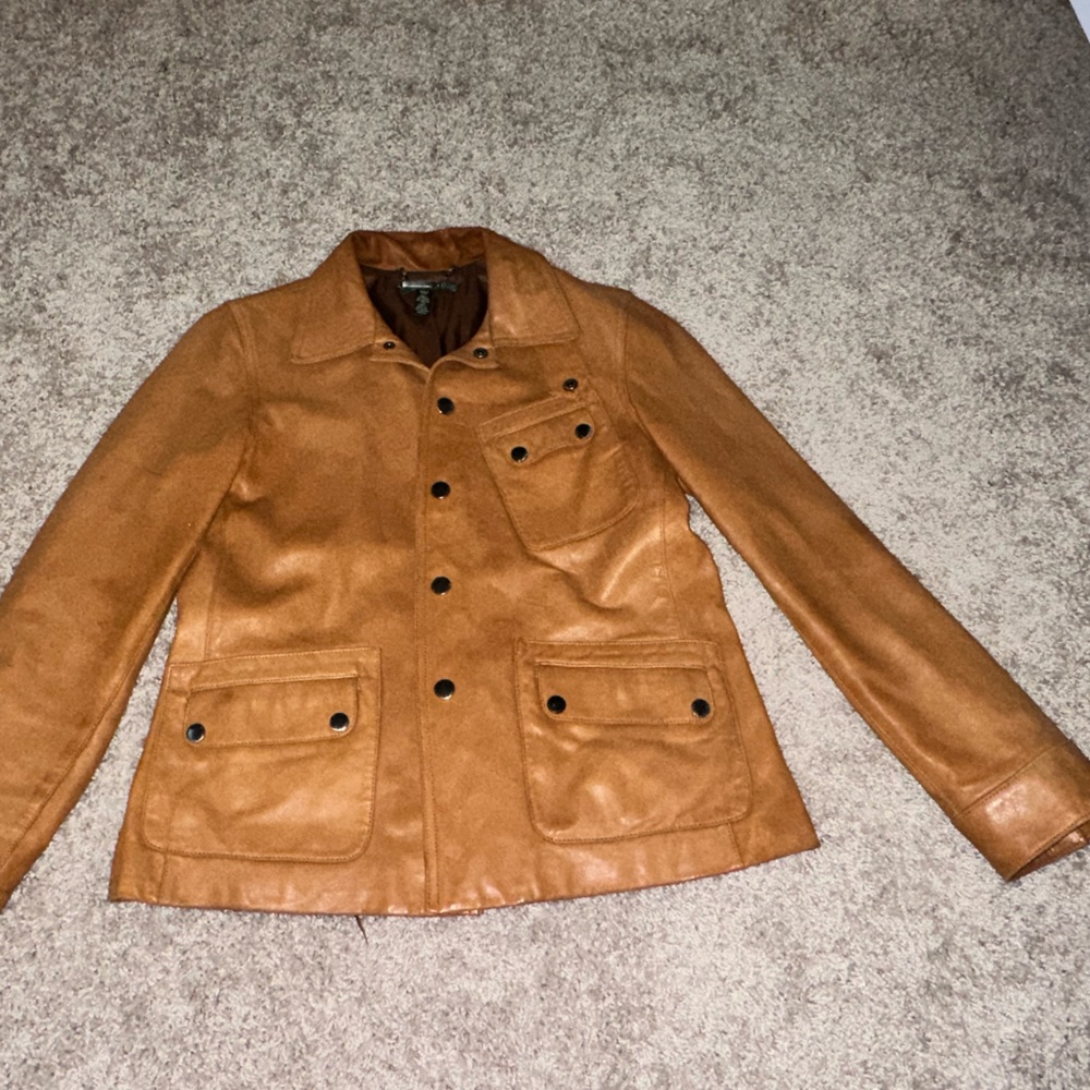 Lauren Ralph Lauren tan leather jacket